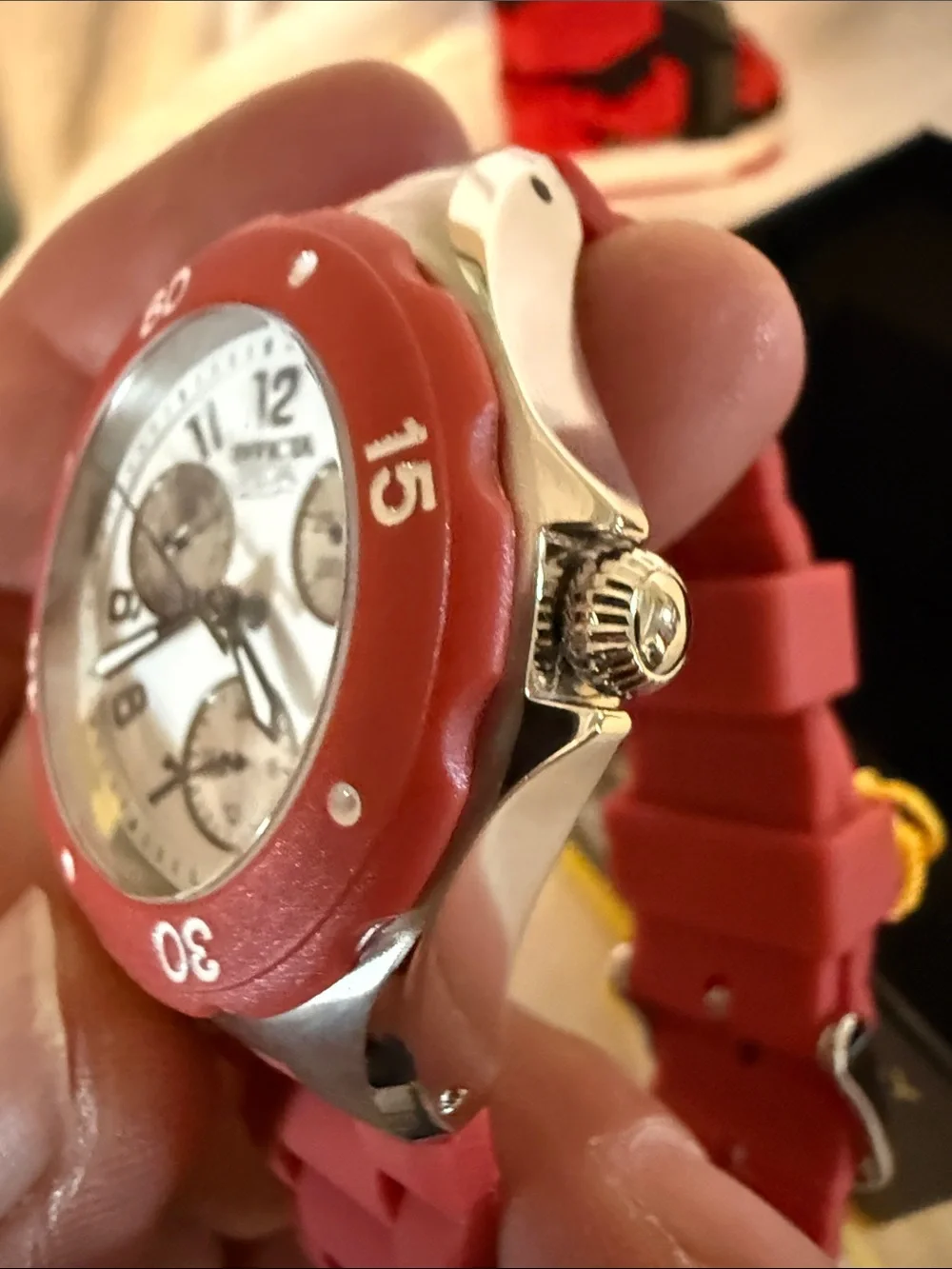 Invicta  Women’s Red Silicone Chronograph Watch